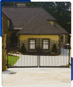 Custom estate gates with FAAC operators in Buford, Ga., installed by Peachtree Fence & Gates