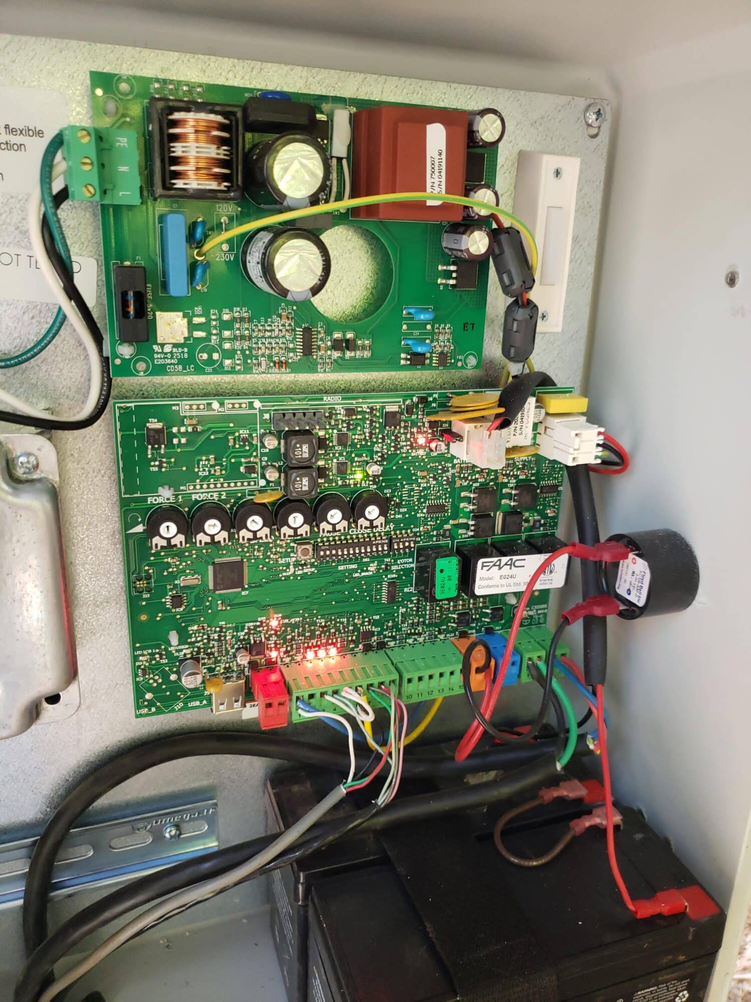 Circuit board in a gate operator in Cumming, Ga