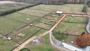 Beautifully fenced farm in North Ga., installed by Peachtree Fence & Gates